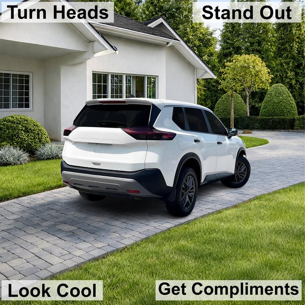 Nissan Rogue 2021–2025 Dark Smoke Headlight & Taillight Tint Kit – Precut Vinyl Lens Overlays