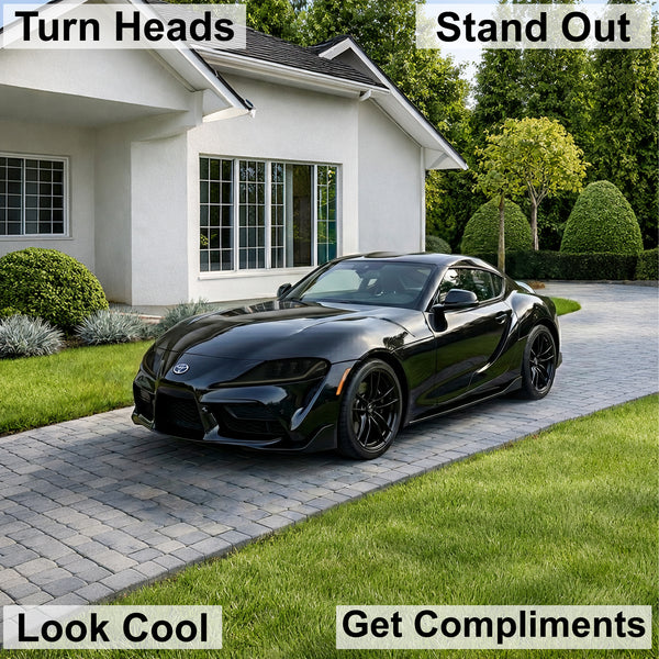 Toyota Supra 2020–2026 Dark Smoke Headlight & Taillight Tint Kit – Precut Vinyl Lens Overlays