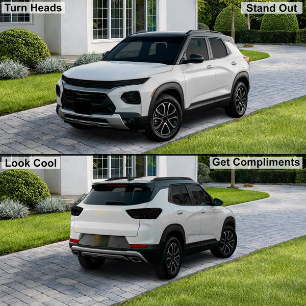 Chevrolet Trailblazer 2021–2023 Dark Smoke Headlight & Taillight Tint Kit – Precut Vinyl Lens Overlays