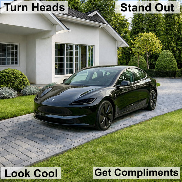 Tesla Model 3 2024–2026 Dark Smoke Headlight & Taillight Tint Kit – Precut Vinyl Lens Overlays