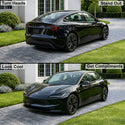 Tesla Model 3 2024–2026 Dark Smoke Headlight & Taillight Tint Kit – Precut Vinyl Lens Overlays