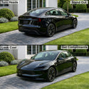 Tesla Model 3 2024–2026 Dark Smoke Headlight & Taillight Tint Kit – Precut Vinyl Lens Overlays