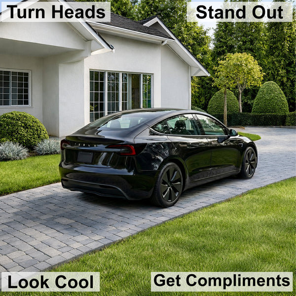 Tesla Model 3 2024–2026 Dark Smoke Headlight & Taillight Tint Kit – Precut Vinyl Lens Overlays
