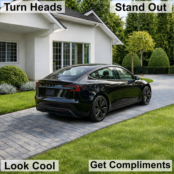Tesla Model 3 2024–2026 Dark Smoke Headlight & Taillight Tint Kit – Precut Vinyl Lens Overlays