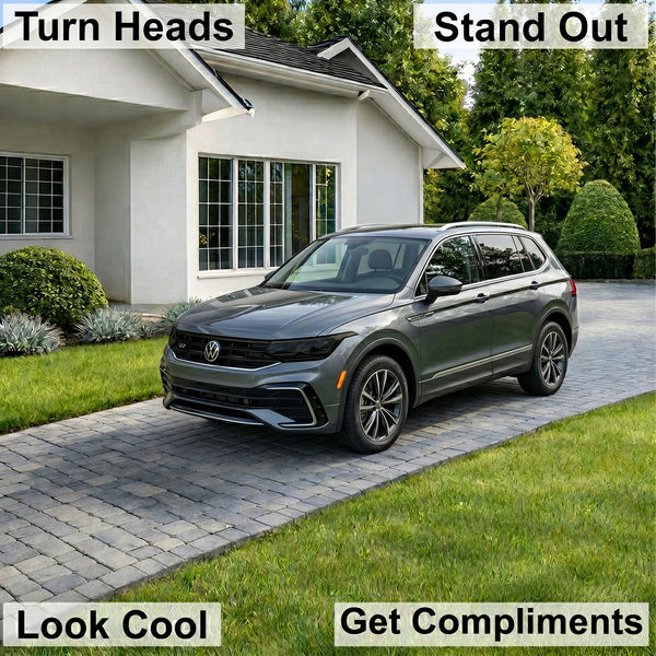Volkswagen Tiguan 2022–2024 Dark Smoke Headlight & Taillight Tint Kit – Precut Vinyl Lens Overlays