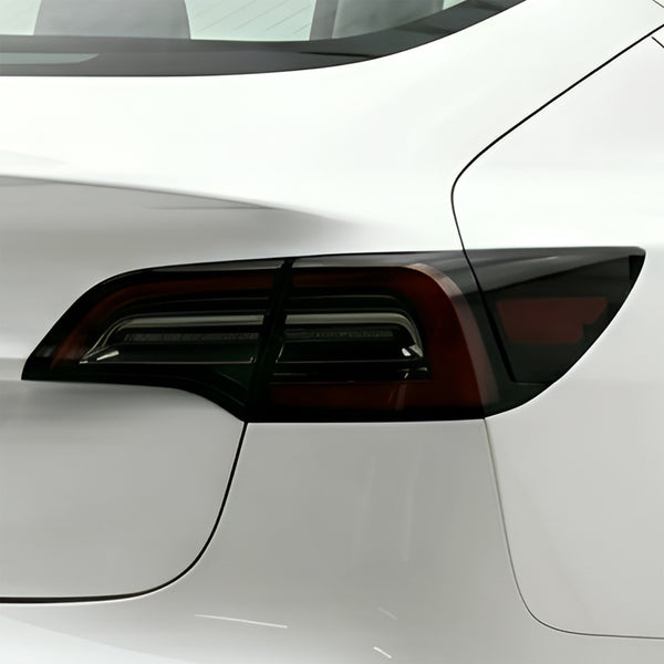 Tesla Model 3 2017–2023 Dark Smoke Headlight & Taillight Tint Kit – Precut Vinyl Lens Overlays
