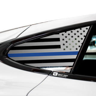 Buy thin-blue-line Quarter Window American Flag Vinyl Decal Stickers Fits Tesla Model S 2016-2023