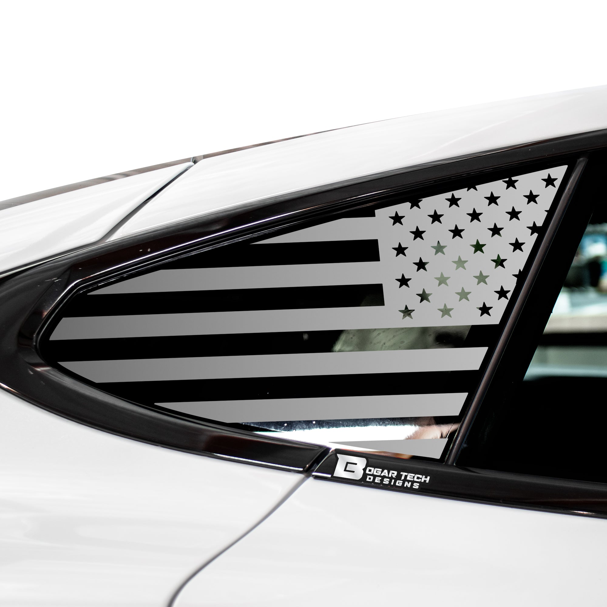 Quarter Window American Flag Vinyl Decal Stickers Fits Tesla Model S 2 ...