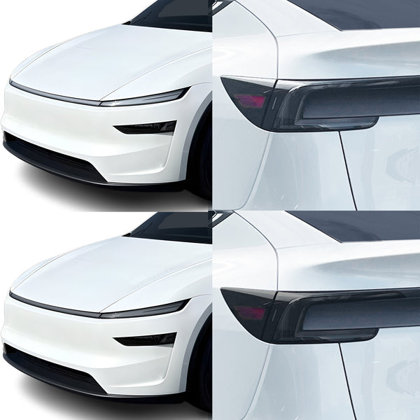 Fits Tesla Model Y 2026 Full Headlight Taillight Precut Smoked PPF Tint Kit Film Overlay