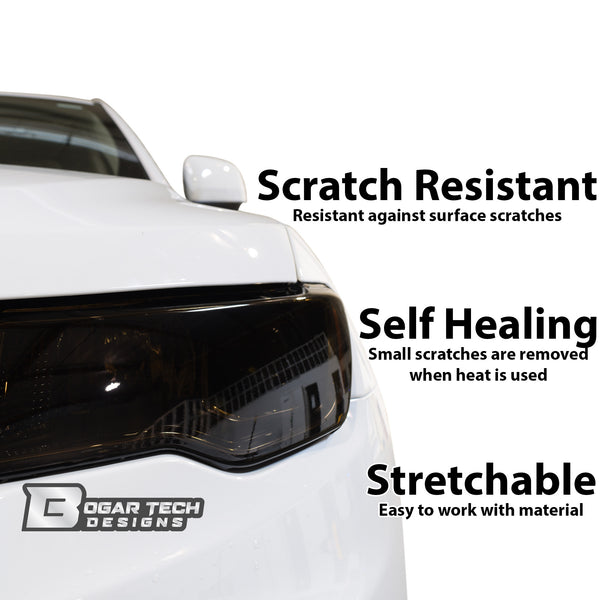 Tinted Taillight Third Brake Reflector Headlight Reverse Light Overlay Tint Film Covers Fits Toyota Rav4 2019-2024