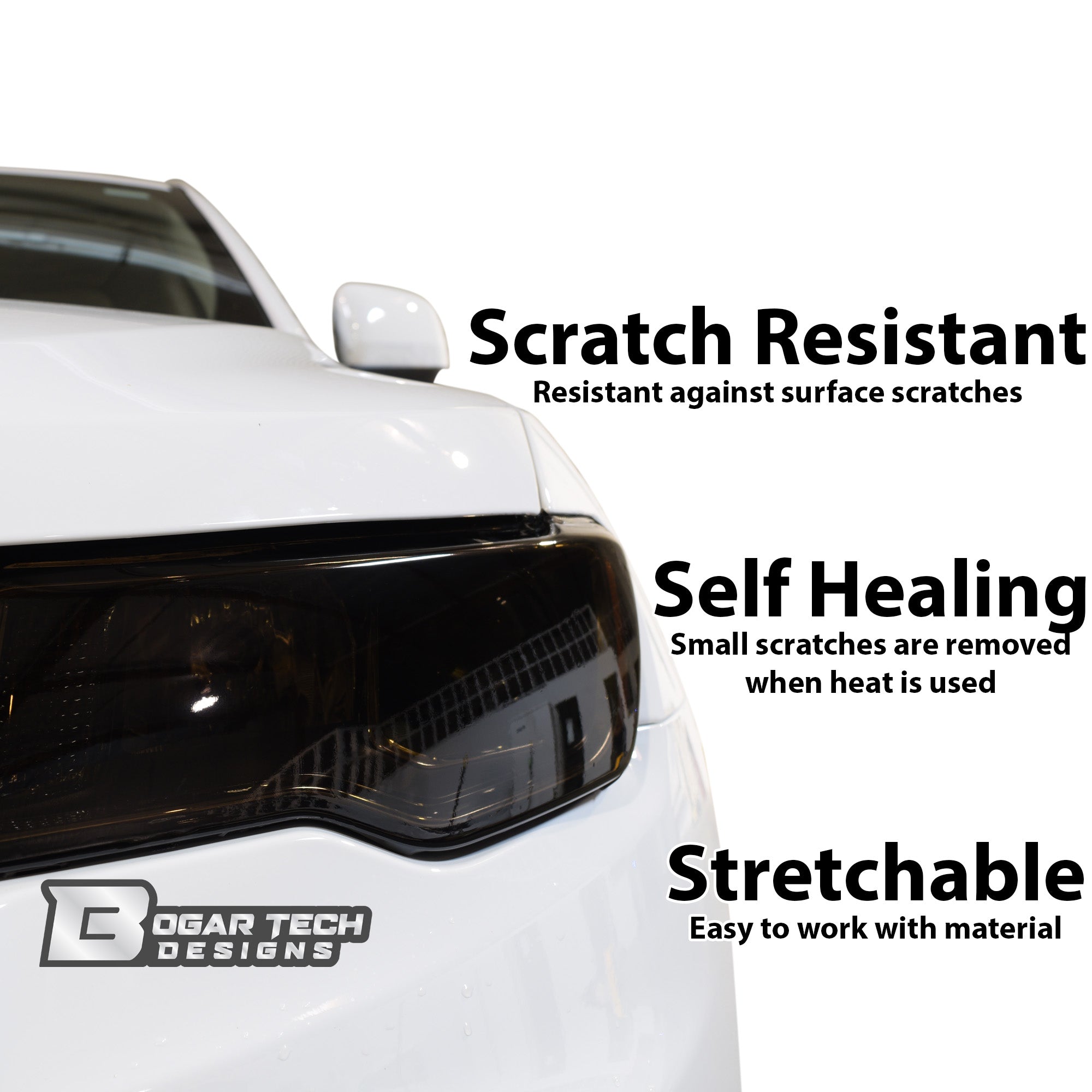 Full Headlight Taillight Precut Smoked PPF Tint Kit Film Overlay Fits Chevy Malibu 2016 - 2025 - Bogar Tech Designs
