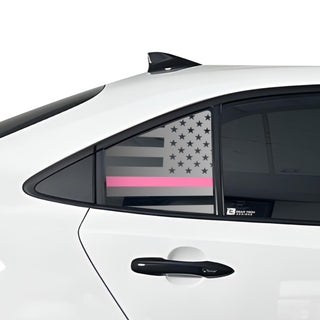 Buy thin-pink-line Quarter Window American Flag Vinyl Decal Stickers Fits Toyota Corolla 2020-2023