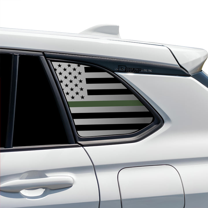 Quarter Window American Flag Vinyl Decal Stickers Fits Toyota Corolla Cross 2022 - 2025 - Bogar Tech Designs