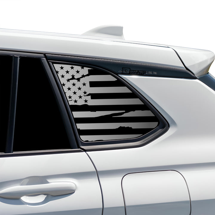 Quarter Window American Flag Vinyl Decal Stickers Fits Toyota Corolla Cross 2022 - 2025 - Bogar Tech Designs
