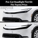 Toyota Prius 2023–2026 Dark Smoke Headlight & Taillight Tint Kit – Precut Vinyl Lens Overlays