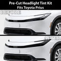 Toyota Prius 2023–2026 Dark Smoke Headlight & Taillight Tint Kit – Precut Vinyl Lens Overlays