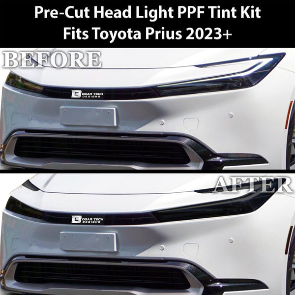 Full Headlight Taillight Precut Smoked PPF Tint Kit Film Overlay Fits Toyota Prius 2023+