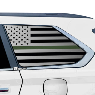 Buy thin-green-line Quarter Window American Flag Vinyl Decal Stickers Fits Toyota Sequoia 2023 2024