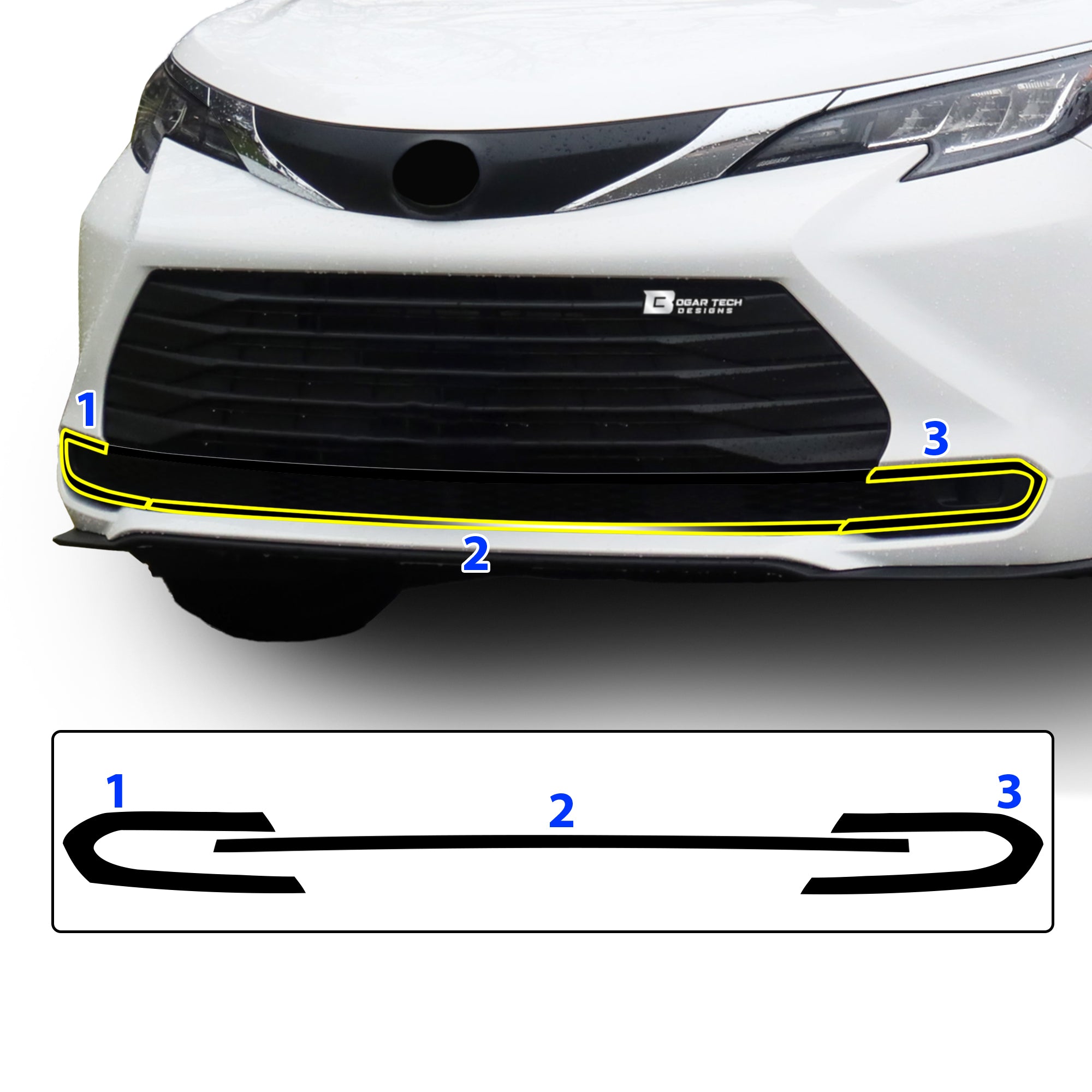 Window Vinyl Chrome Delete Trim Blackout Decal Stickers Overlay Film Fits Toyota Sienna 2021 - 2025 - Bogar Tech Designs