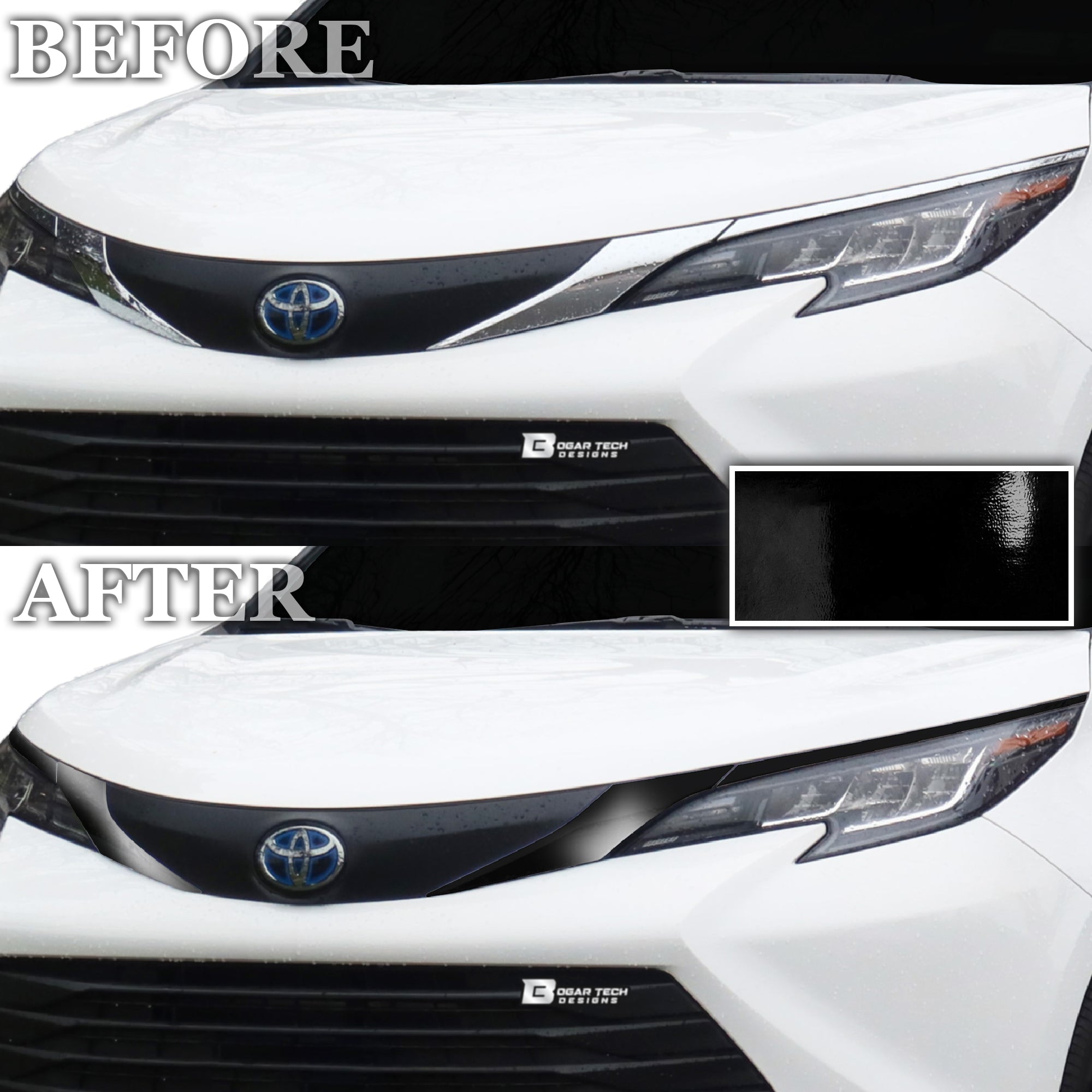 Window Vinyl Chrome Delete Trim Blackout Decal Stickers Overlay Film Fits Toyota Sienna 2021 - 2025 - Bogar Tech Designs
