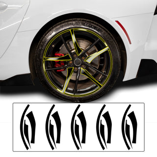 Vinyl Chrome Delete Wheel Trim Blackout Decal Stickers Overlay Film Fits Toyota GR Supra 2020-2023