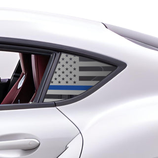 Buy thin-blue-line Quarter Window American Flag Vinyl Decal Stickers Fits Toyota Supra 2020-2023