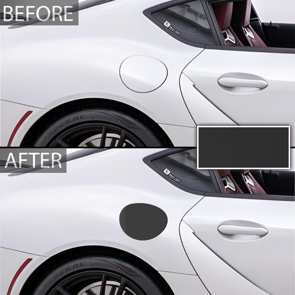 Fuel Door Gas Cap Quarter Panel Hash Stripes Vinyl Overlay Decal Stickers Fits Toyota Supra 2020 2021 2022 2023