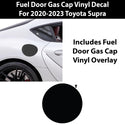 Fuel Door Gas Cap Quarter Panel Hash Stripes Vinyl Overlay Decal Stickers Fits Toyota Supra 2020 2021 2022 2023