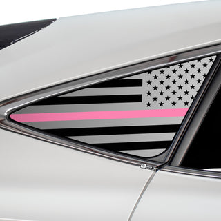 Buy thin-pink-line Quarter Window American Flag Vinyl Decal Stickers Fits Toyota Venza 2020-2024