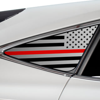 Buy thin-red-line Quarter Window American Flag Vinyl Decal Stickers Fits Toyota Venza 2020-2024