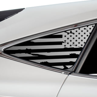 Quarter Window American Flag Vinyl Decal Stickers Fits Toyota Venza 2020-2024