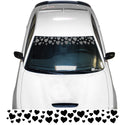Front Windshield Visor Decal – Leopard Cheetah Heart Print | Universal Fit for Most Vehicles