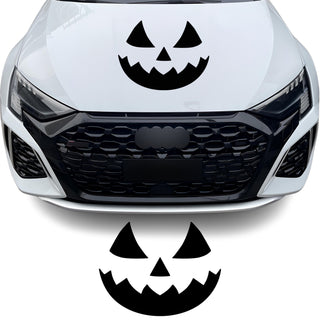 Jack O' Lantern Car Decal - Universal Pumpkin Face Vinyl (Halloween Edition)