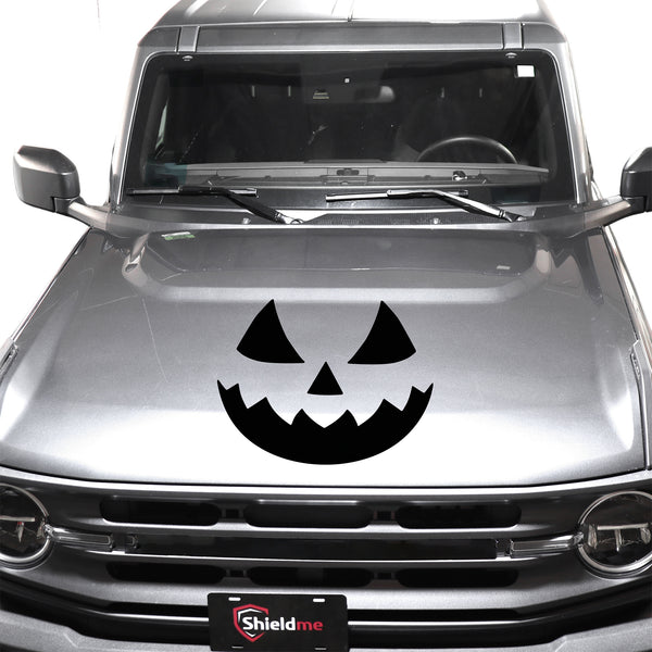 Jack O' Lantern Car Decal - Universal Pumpkin Face Vinyl (Halloween Edition)