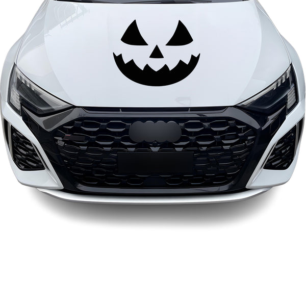 Jack O' Lantern Car Decal - Universal Pumpkin Face Vinyl (Halloween Edition)