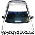 Front Windshield Visor Decal – Leopard Cheetah Heart Print | Universal Fit for Most Vehicles