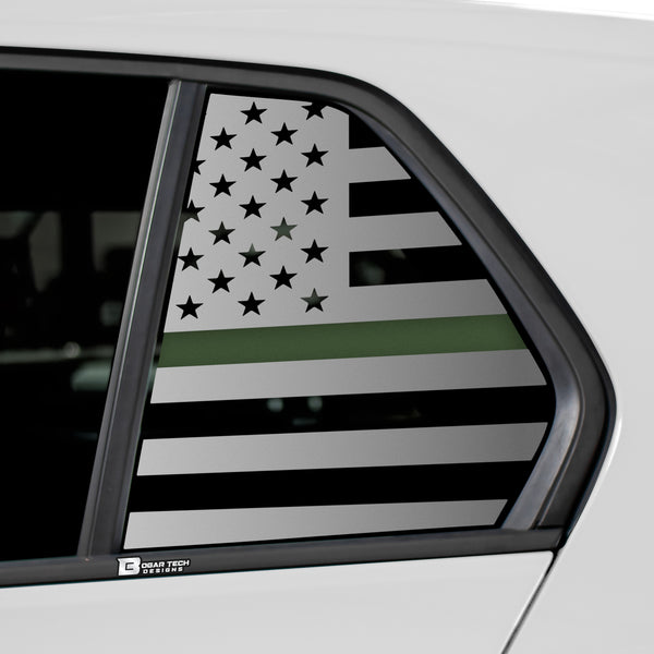 Quarter Window American Flag Vinyl Decal Stickers Fits Volkswagen Golf 2022-2024