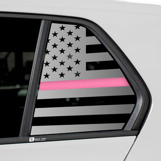 Buy thin-pink-line Quarter Window American Flag Vinyl Decal Stickers Fits Volkswagen Golf 2022-2024