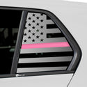 Universal Fit American Flag Third Quarter Window Decal Sticker Compatible with Most Sedans and Coupes