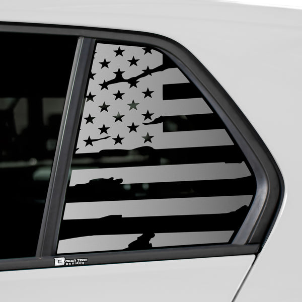 Quarter Window American Flag Vinyl Decal Stickers Fits Volkswagen Golf 2022-2024