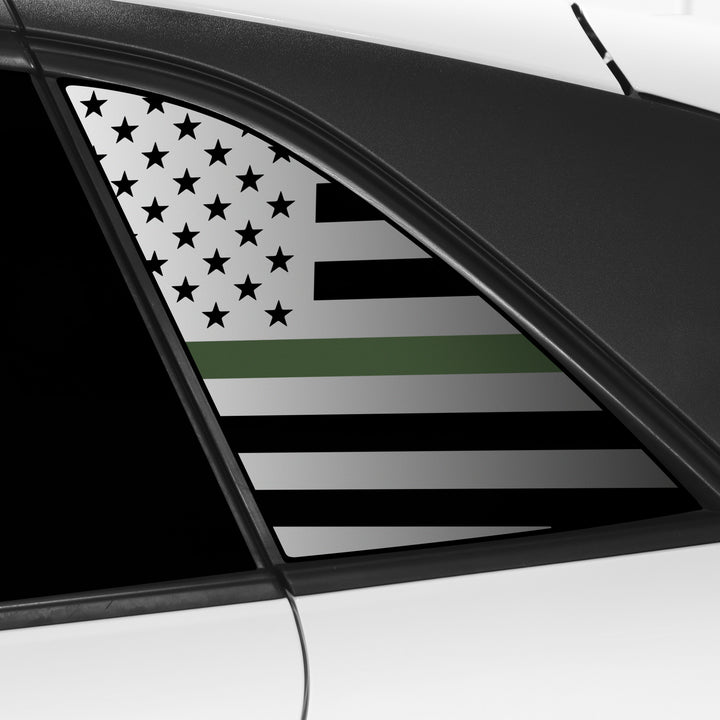 Quarter Window American Flag Vinyl Decal Stickers Fits Volkswagen ID.4 2021 - 2025 - Bogar Tech Designs