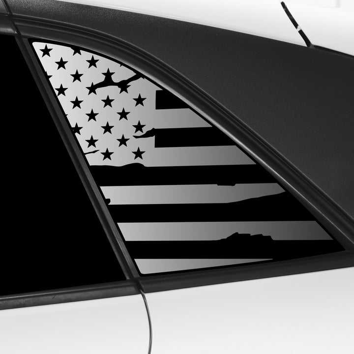 Quarter Window American Flag Vinyl Decal Stickers Fits Volkswagen ID.4 2021 - 2025 - Bogar Tech Designs