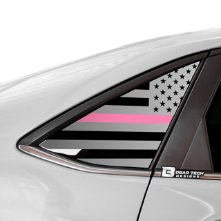 Buy thin-pink-line Quarter Window American Flag Vinyl Decal Stickers Fits Volkswagen Jetta 2019-2023