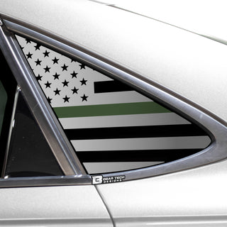 Buy thin-green-line Quarter Window American Flag Vinyl Decal Stickers Fits Volkswagen Passat 2020-2022