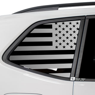 Volkswagen tiguan 2018 2023 quarter window american flag decal main matte black