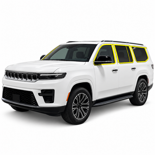 Fits Jeep Grand Wagoneer L 2026-2027 Vinyl Chrome Delete Grille Blackout Decal Stickers Overlay Film