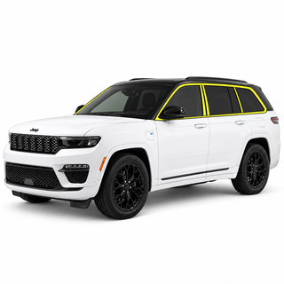 Jeep Grand Cherokee 2022-2026 Window Trim Blackout Chrome Delete Kit – Precut Gloss Black Vinyl Overlays