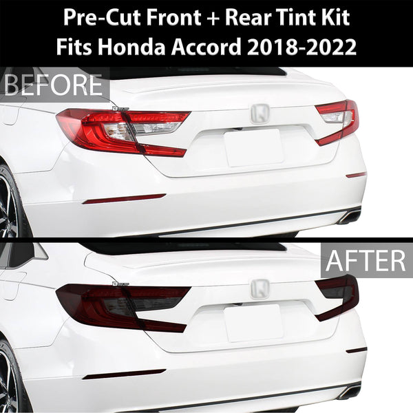 Precut Complete Head Light Tail Light Tint Film Kit Fits Honda Accord 2018 - 2022 - Bogar Tech Designs