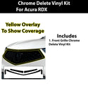 Vinyl Chrome Delete Grille Side Window Blackout Decal Stickers Overlay Film Fits Acura RDX 2019 - 2025 - Bogar Tech Designs