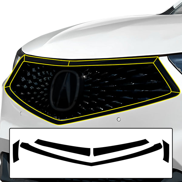 Vinyl Chrome Delete Grille Side Window Blackout Decal Stickers Overlay Film Fits Acura RDX 2019 - 2025 - Bogar Tech Designs